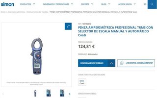 PINZA AMPERIMÉTRICA PROFESIONAL SIMON
