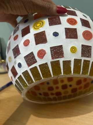 Lámpara colgante de mosaico vintage años 60 crista