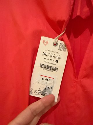Vestido Zara color coral
