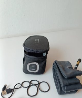 Bolsa sillín bici + Cámara + Cable