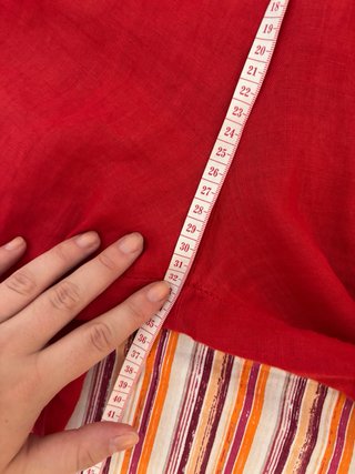 Fly Luxury pantalone palazzo in fresco lino rosso.