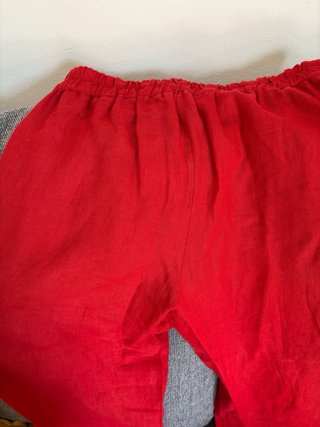 Fly Luxury pantalone palazzo in fresco lino rosso.