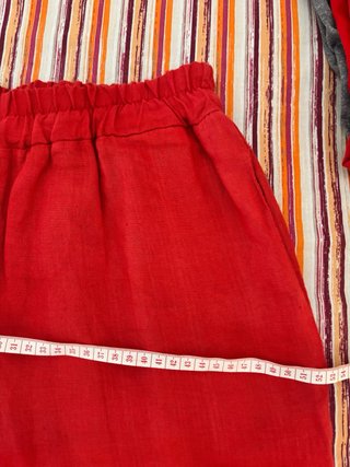 Fly Luxury pantalone palazzo in fresco lino rosso.