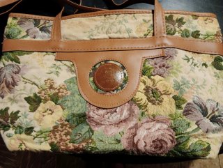 Borsa floreale made in Florence anni 70 80