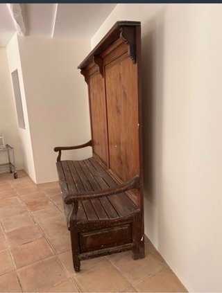 Banco madera pino melis antiguo