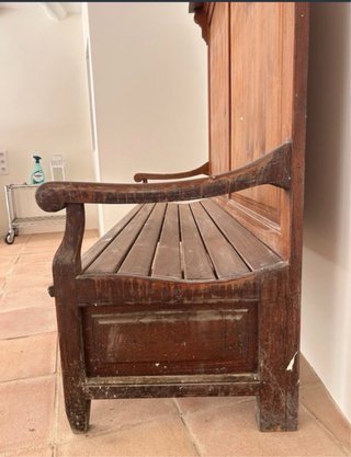 Banco madera pino melis antiguo