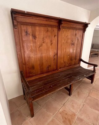 Banco madera pino melis antiguo