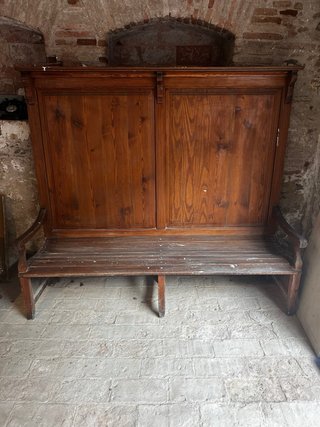 Banco madera pino melis antiguo