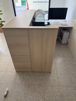 Mostrador Tienda/Oficina Madera y Blanco
