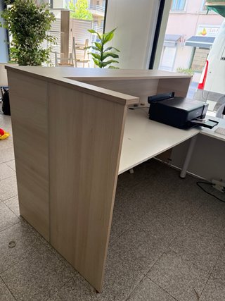 Mostrador Tienda/Oficina Madera y Blanco