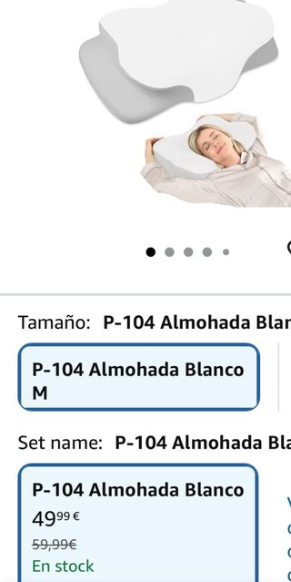 Almohada cervical blanca y gris
