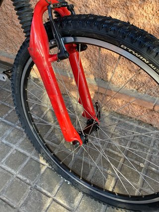 Bicicleta de montaña negra