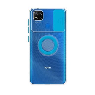 Cover Xiaomi Redmi 9C Trasparente con Anello e Protezione Fotocamera