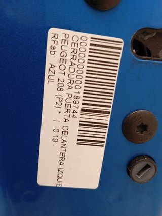 CERRADURA PUERTA DELANTERA IZQUIERDA PEUGEOT 208 (P2) GT LINE