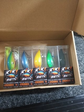Set 5 señuelos pesca K1K1Baits pintados a mano