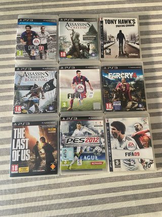 Lote 9 Juegos PS3: FIFA, Assassin's Creed, PES, Fa