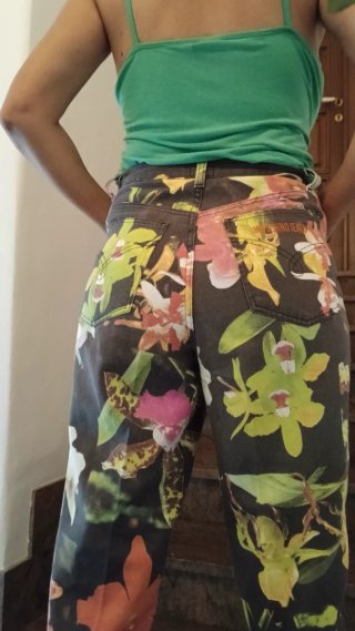 Moschino Jeans Vintage Stampa Orchidee Anni '90