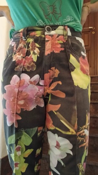 Moschino Jeans Vintage Stampa Orchidee Anni '90