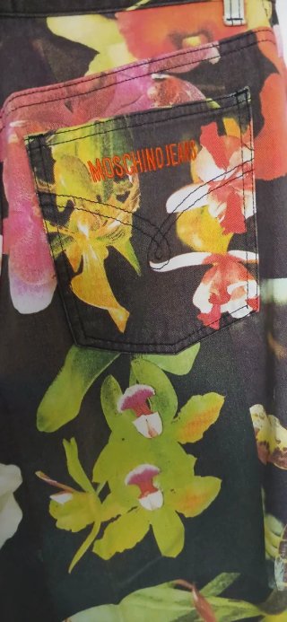 Moschino Jeans Vintage Stampa Orchidee Anni '90