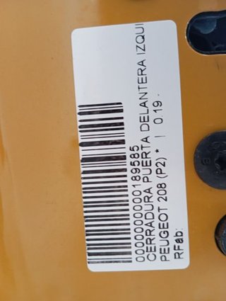 CERRADURA PUERTA DELANTERA IZQUIERDA PEUGEOT 208 (P2) GT LINE