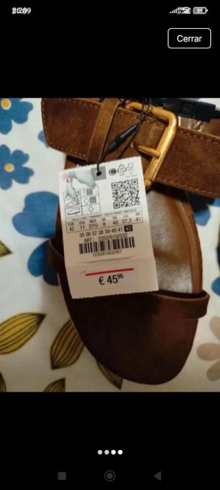 Sandalias Zara Marrones Talla 42