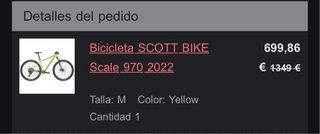 Bicicleta Scott Scale 970 2022 Talla M