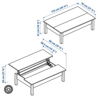 Mesa centro elevable TRULSTORP IKEA
