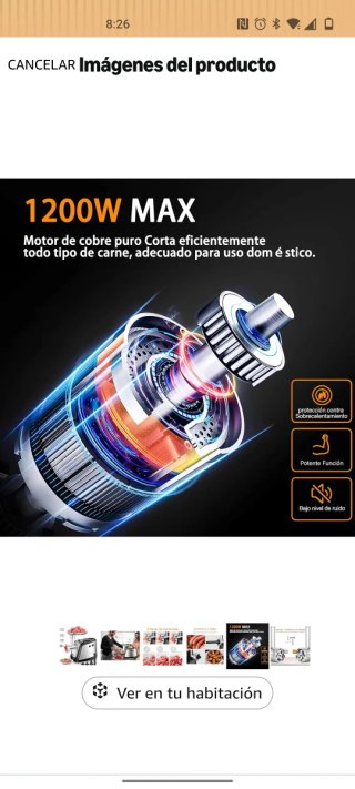 Picadora de carne eléctrica Aobasi