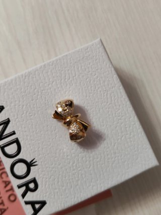 Pandora Charm Fiocco Oro Certificato