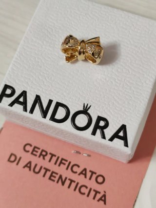 Pandora Charm Fiocco Oro Certificato