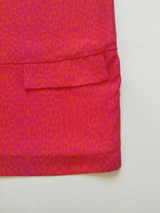 Vestido Túnica Zara Estampado Naranja Rosa