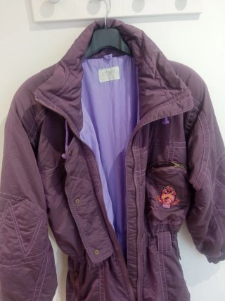 Mono de esquí vintage morado
