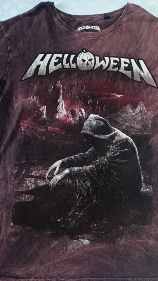 Camiseta Helloween burdeos