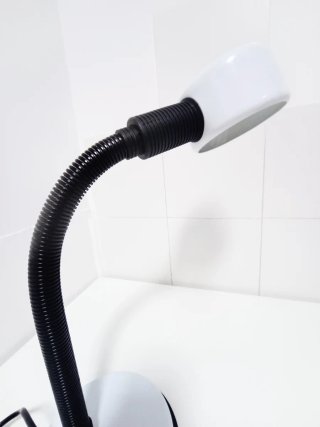 Lámpara de mesa Veneta Lumi blanca Vintage