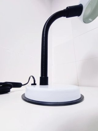 Lámpara de mesa Veneta Lumi blanca Vintage