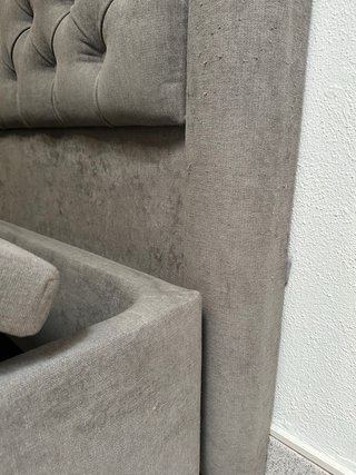 Cabecero tapizado 135cm gris