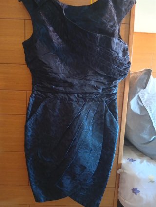 Vestido fiesta juvenil azul marino