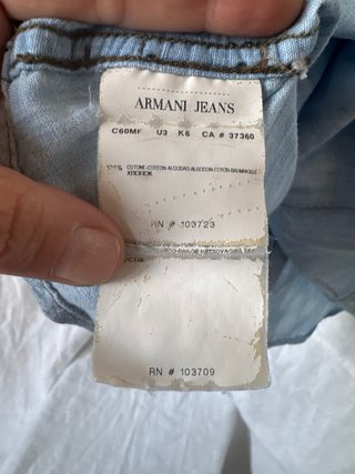 Camicia uomo jeans leggero  cowboy Armani Jeans