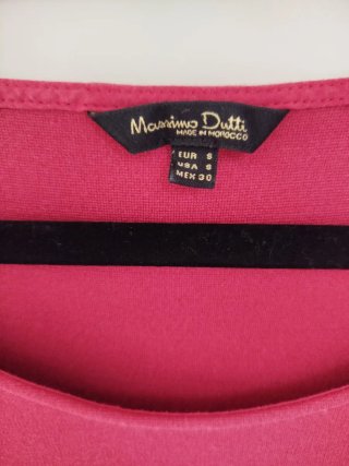 Vestido punto Massimo Dutti rosa