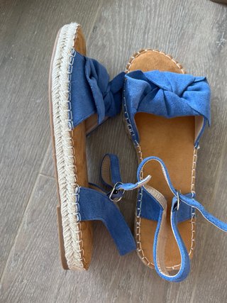 Sandalias Esparto Azul Talla 41 Nuevas