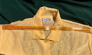 Camicia vintage Carnation 100% Seta Gialla