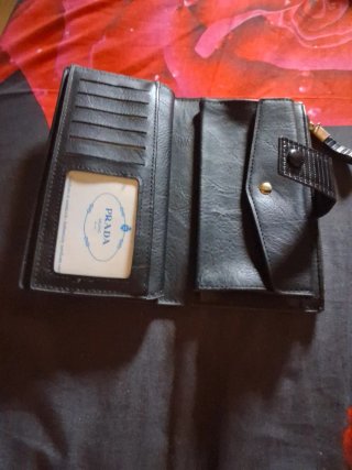Portafoglio Prada donna nero