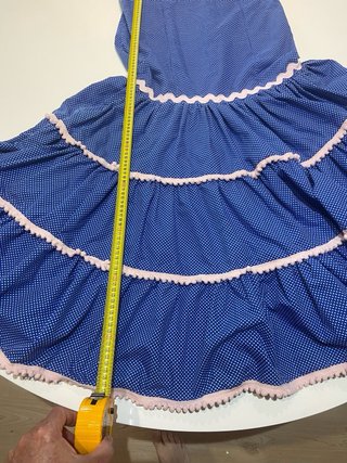 28.- Vestido Flamenca Sevillana Gitana Azul