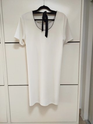 Vestido blanco tejido grueso