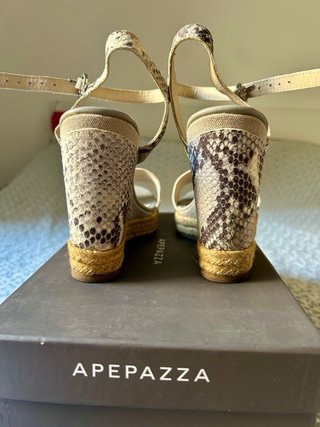 Sandali zeppa beige/grigio tg. 39