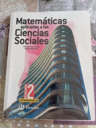 Libro Matemáticas Ciencias Sociales 2° Bach.