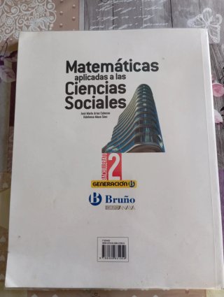 Libro Matemáticas Ciencias Sociales 2° Bach.