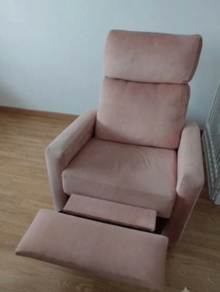 Butaca relax rosa terciopelo
