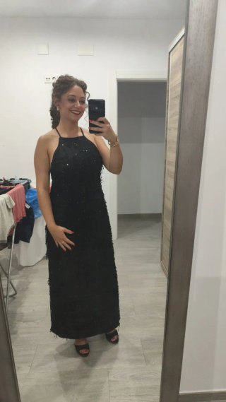 Vestido largo negro invitada boda