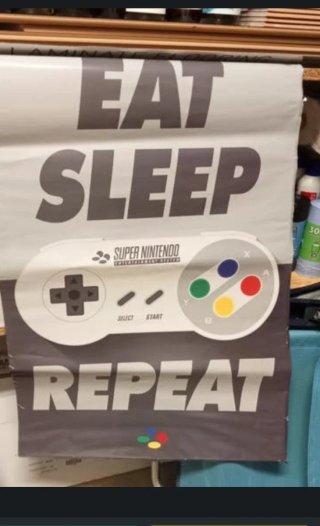 Póster Gaming Eat Sleep Repeat Nintendo